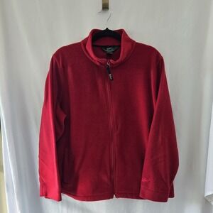 Woolrich‎ Fleece Full Zip Jacket Women's 2XL Ruby Fall Holidays Christmas Winter